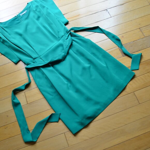 ELIZA J Drape Sleeve Sash Belt Dress Size 6 - Picture 4 of 12